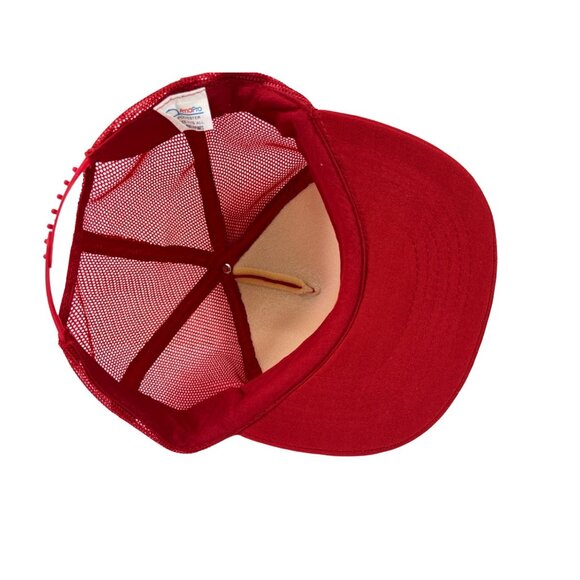 Vintage Red Snapback Trucker Hat With "Riverboat Tours" Embroidery & Mesh Back A - Picture 6 of 8